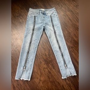 7 for all mankind Girls The Ankle Skinny Zipper Jeans size 8 Luxe Vintage